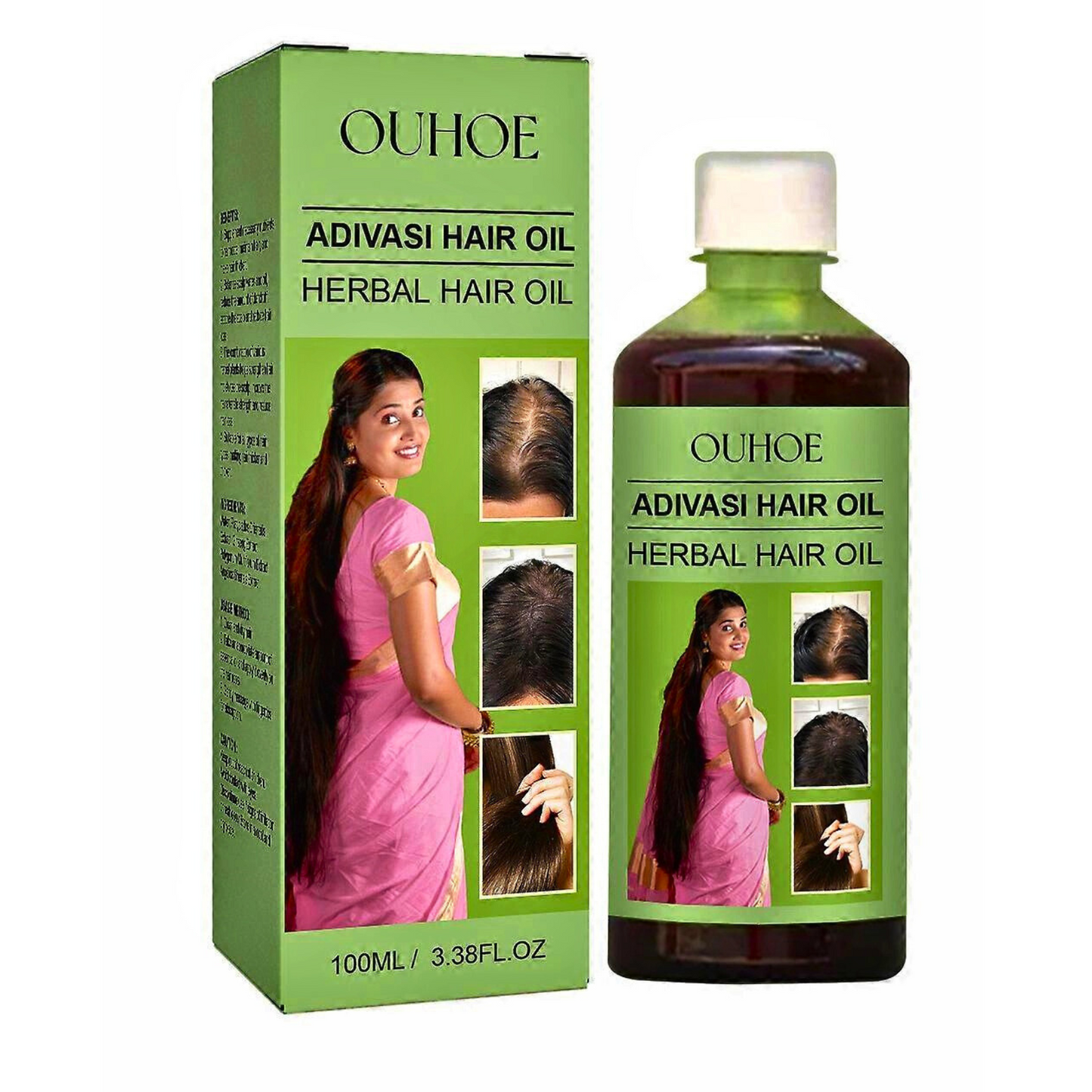 ✨ OUHOE Adivasi Herbal Hair Oil – Natural Hair Growth Remedy | Stops Hair Fall & Boosts Thickness 🌿 - DoorAndSteps E Commerce 
