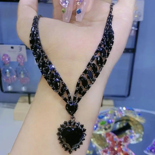 💙 2025 Ocean Heart Necklace & Earring Set – Elegant, Fade-Resistant & Timelessly Beautiful 🌊✨ - DoorAndSteps E Commerce 