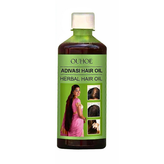 ✨ OUHOE Adivasi Herbal Hair Oil – Natural Hair Growth Remedy | Stops Hair Fall & Boosts Thickness 🌿 - DoorAndSteps E Commerce 