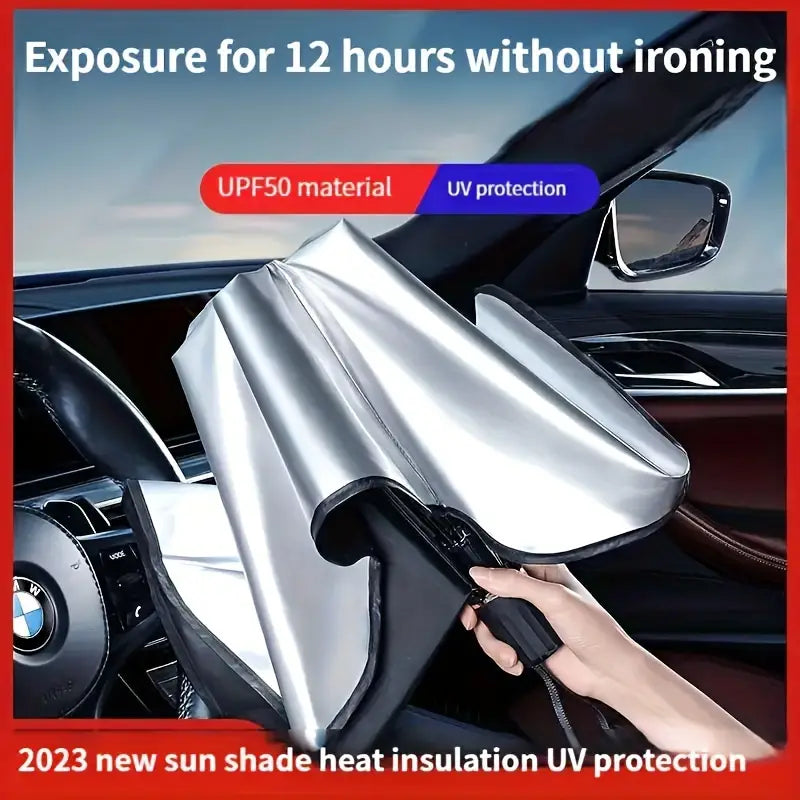 2 SET OF Foldable Car Windshield Sun Shade Umbrella | UV Protection & Heat Blocker for All Vehicles - DoorAndSteps E Commerce 