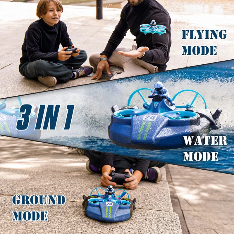 Quadcopter Remote Control Drone 3-in-1 Air Water Land - DoorAndSteps E Commerce 