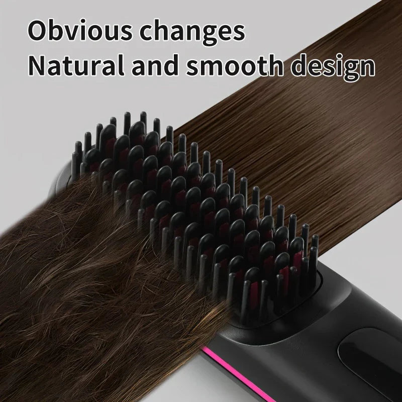 💇‍♀️ Portable & Cordless Hair Straightener Comb – Fast Heating, Anti-Scald Design, LED Display, USB Rechargeable 🔋✨