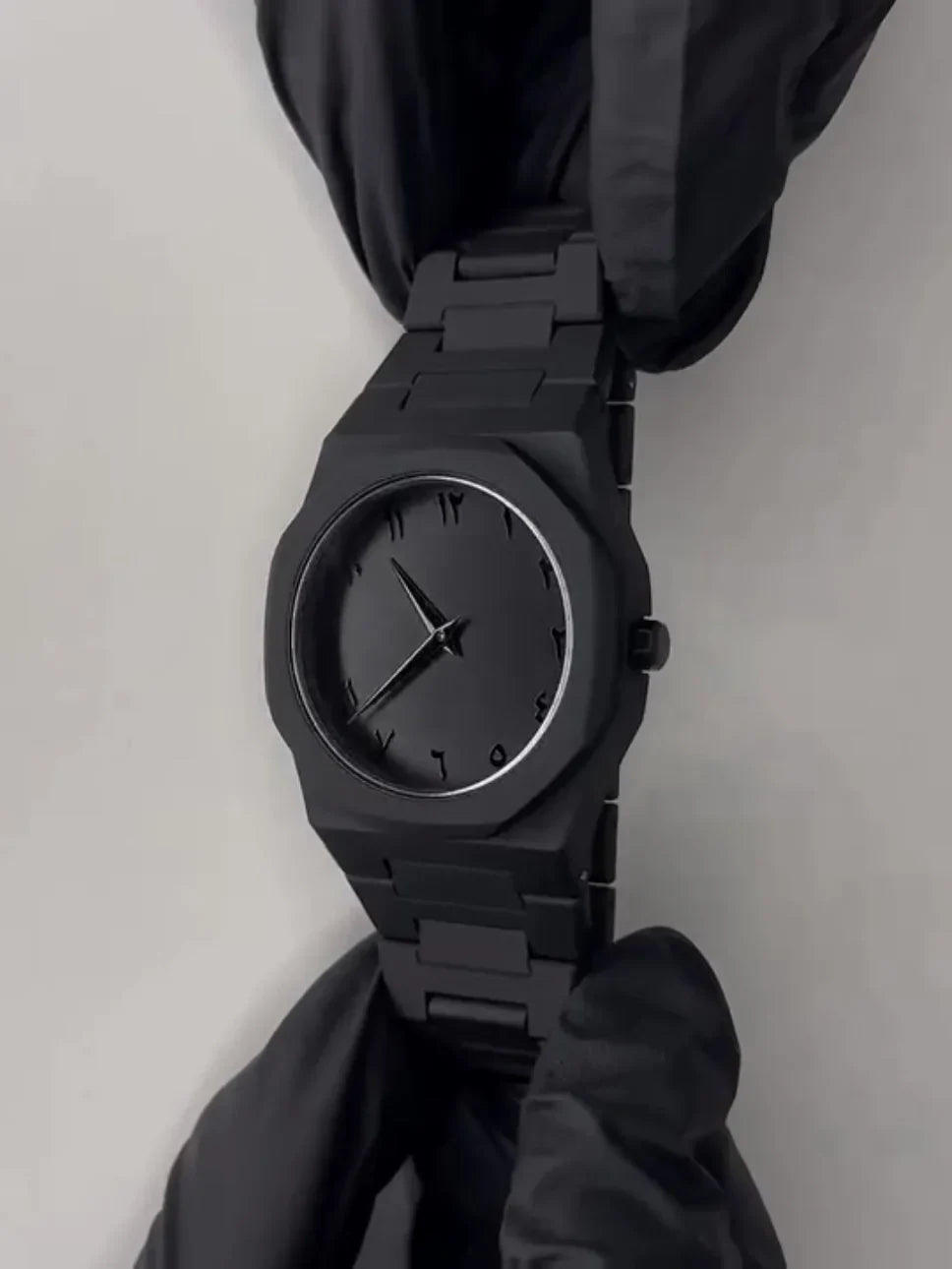 Arabic Black Aura Watch – Sleek Elegance Meets Spiritual Precision - DoorAndSteps E Commerce 
