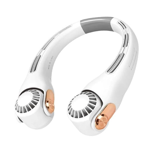🌬️ TD CREATIONS Neck Fan – 3-Speed Personal Cooling with 360° Airflow | USB Rechargeable & Hands-Free ❄️🔋