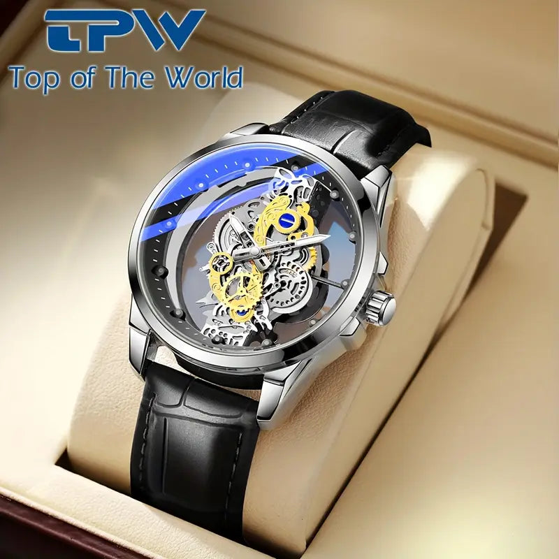 🕰️ TPW Elegant Men's Quartz Watch – Durable Steel Strap | Timeless Design | Everyday Class 🎁 - DoorAndSteps E Commerce 