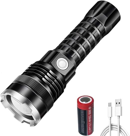 🔦 P90 Super Light Rechargeable Flashlight – Ultra-Bright, Long-Range, and USB Powered ⚡🔋 - DoorAndSteps E Commerce 