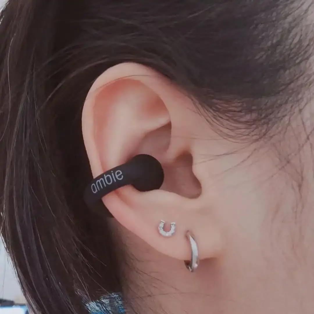 🎧 Ambie Earbud | Silicone Cover | ambie Sound Earcuff – Black & White 🖤🤍 - DoorAndSteps E Commerce 