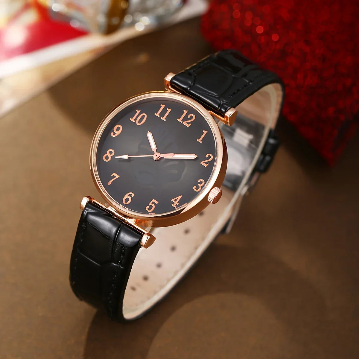 🌿✨ One Leaf Women’s Digital Dial Quartz Watch + 4-Piece Jewelry Set – Stylish Elegance for Every Occasion 💖 - DoorAndSteps E Commerce 