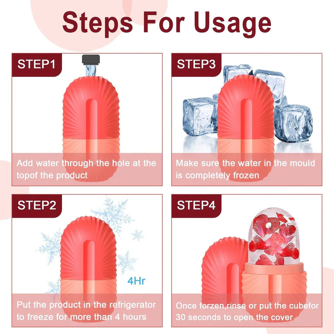 ❄️ Ice Face Roller – Reusable Facial Massager for Puffiness Relief, Skin Glow, and Contour Care 🌿✨ - DoorAndSteps E Commerce 