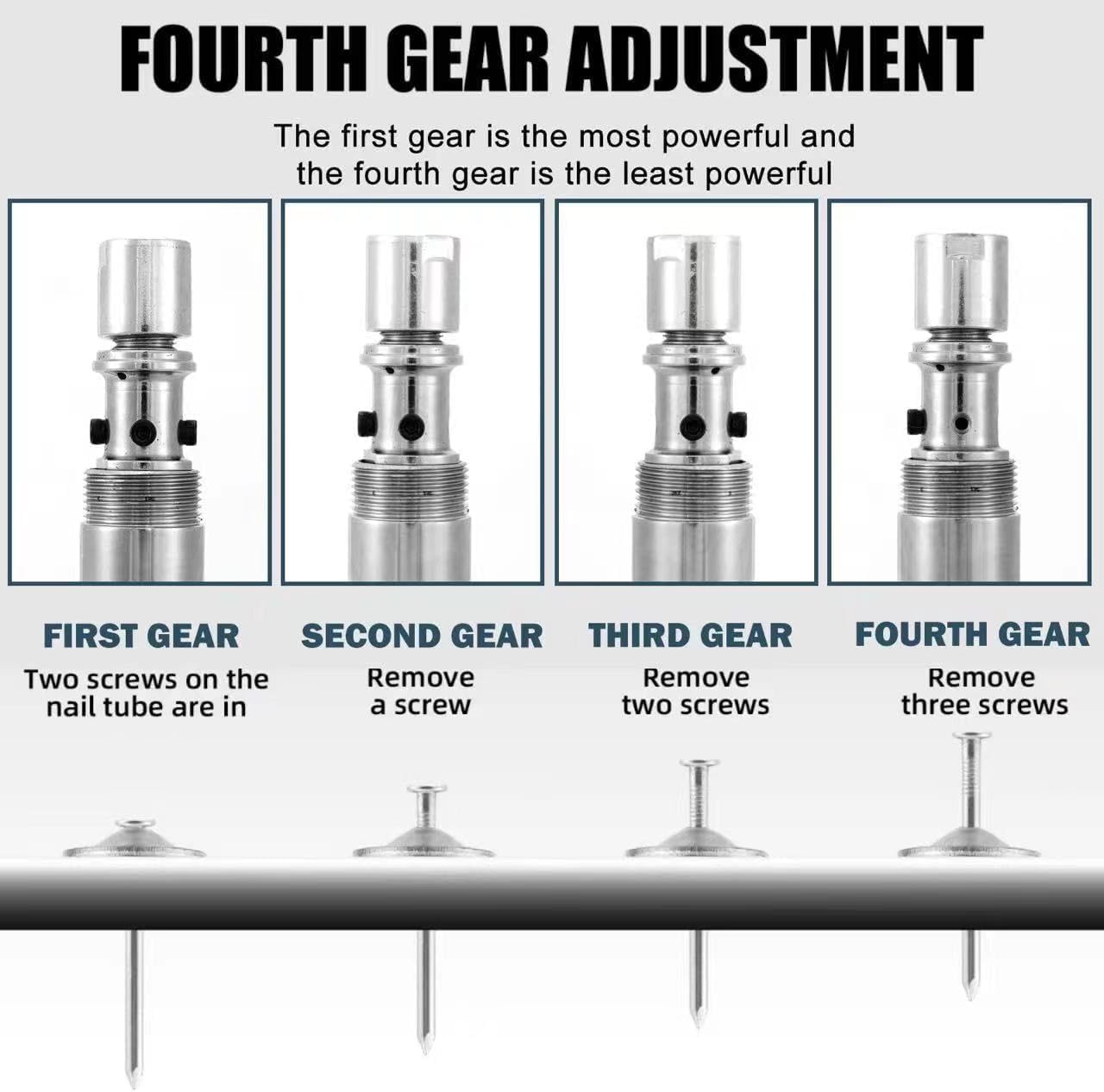 🔨 Heavy-Duty Nailhead Gun Kit – Powerful Concrete Wall Nailer with Full Component Set (58cm Barrel, Spring-Driven, Low Noise) - DoorAndSteps E Commerce 