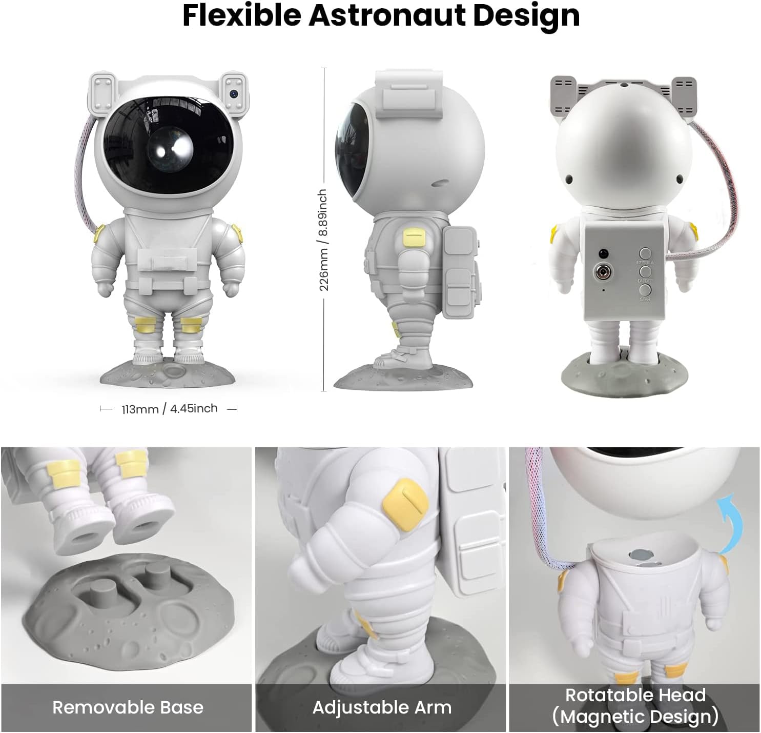 Astronaut Projector Night Light with Timer - DoorAndSteps E Commerce 