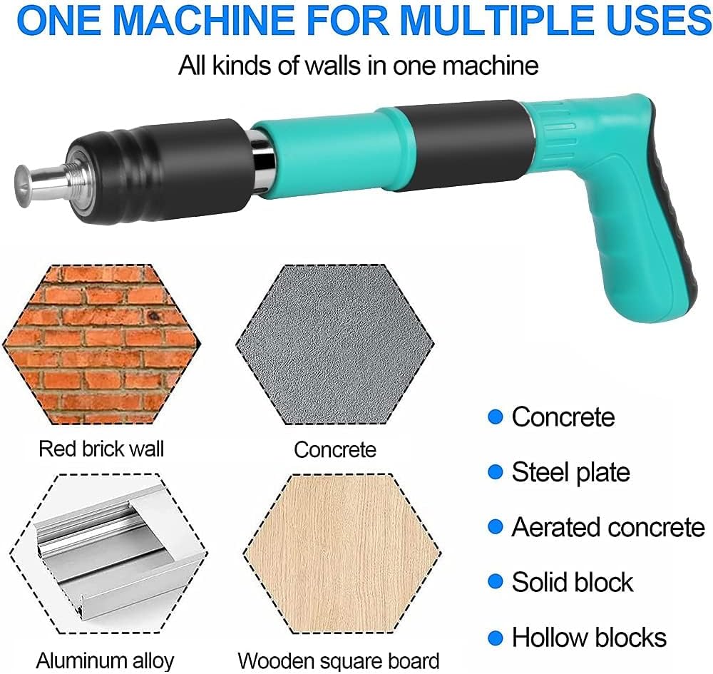 🔨 Heavy-Duty Nailhead Gun Kit – Powerful Concrete Wall Nailer with Full Component Set (58cm Barrel, Spring-Driven, Low Noise) - DoorAndSteps E Commerce 