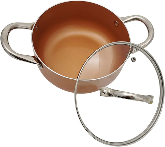 Nonstick Copper Ceramic Dutch Oven Stew Soup Pot - DoorAndSteps E Commerce 
