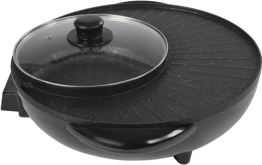 2 in 1 Indoor Non-Stick Electric Pan