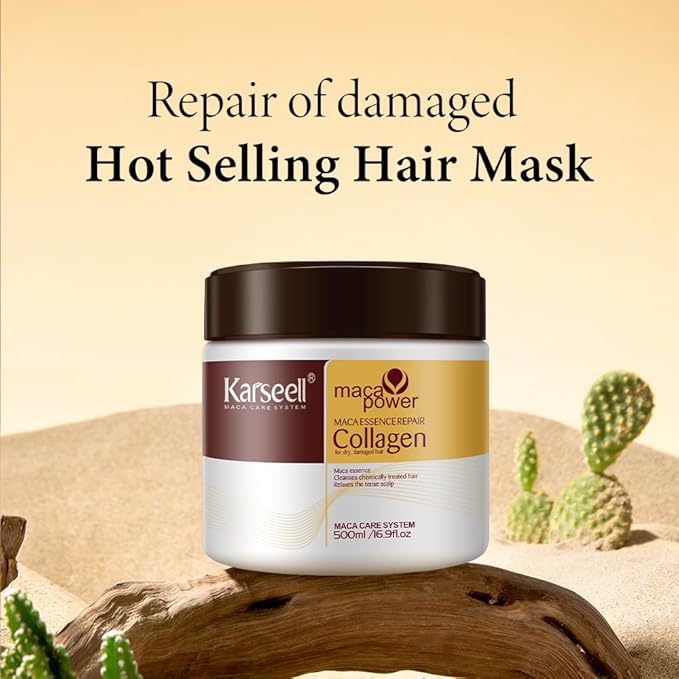 💆‍♀️✨ Karseell Collagen Hair Mask – Deep Conditioning Treatment with Coconut Oil & Keratin 🌴💜