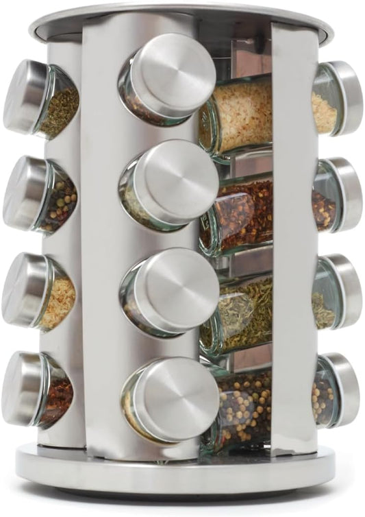 Revolving 16 Jar Spice for kitchen - DoorAndSteps E Commerce 