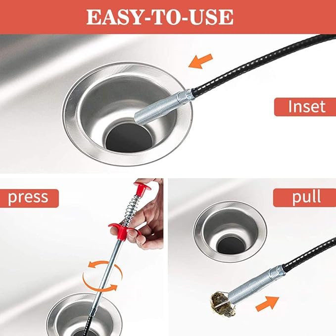 🛠️ Flexible Grabber Pick-Up Tool – 4 Claw Bendable Drain Cleaner for Sink, Toilet & More 💧✨ - DoorAndSteps E Commerce 