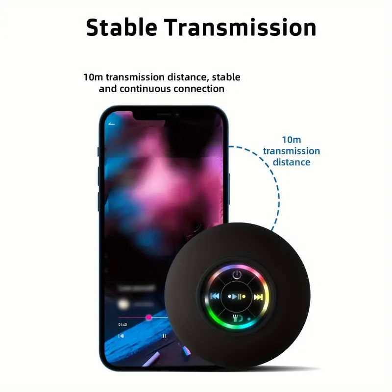 🎵 Mini LED Bathroom Speaker – Splash-Proof Sound, Big Vibes! - DoorAndSteps E Commerce 