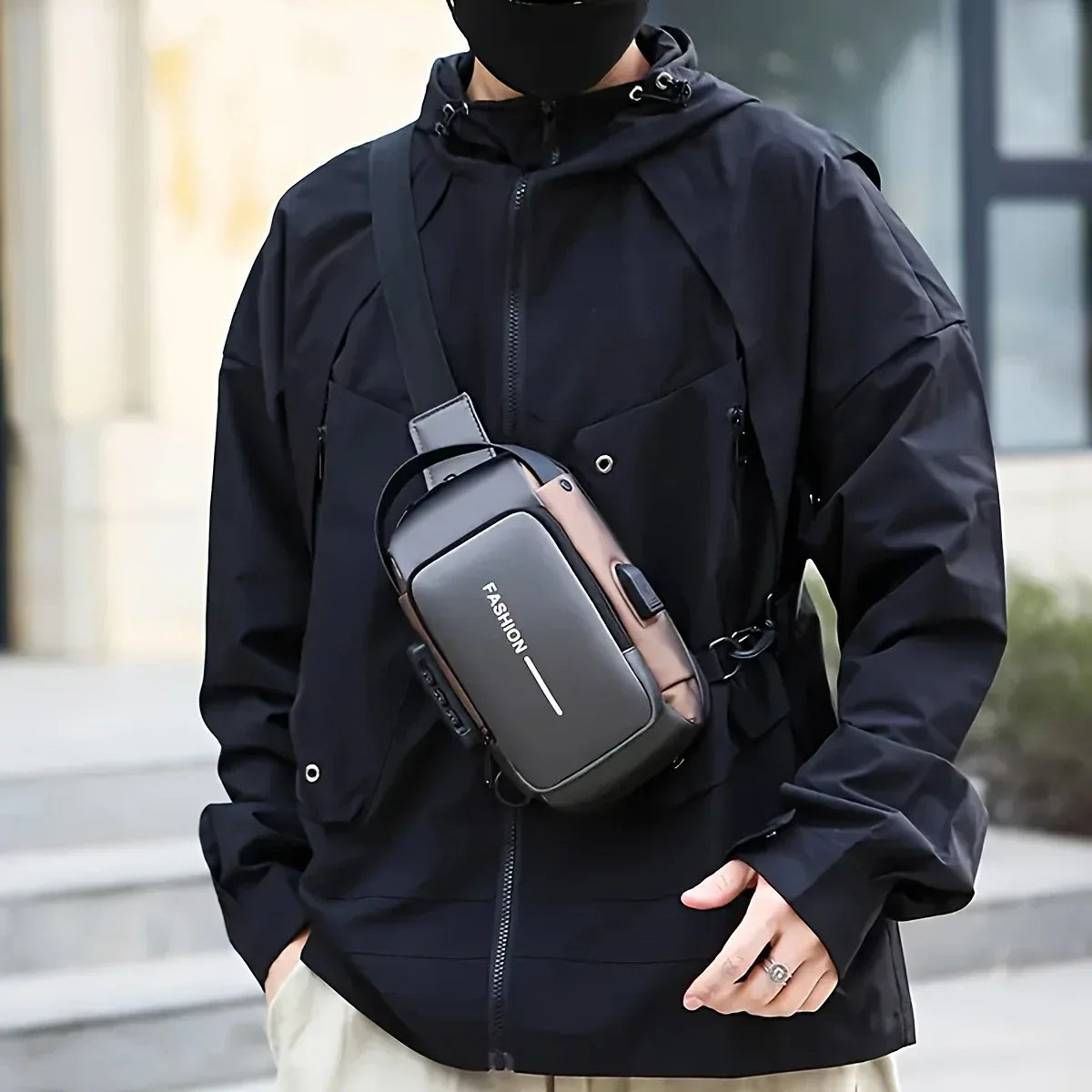 🧳 Anti-Theft Waterproof Sling Bag with USB Charging Port – Sleek, Secure & Smart Carry for Everyday Life - DoorAndSteps E Commerce 