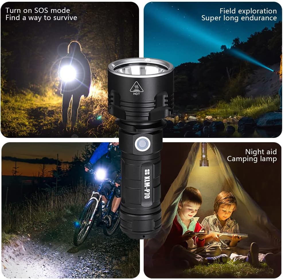 🔦 P90 Super Light Rechargeable Flashlight – Ultra-Bright, Long-Range, and USB Powered ⚡🔋 - DoorAndSteps E Commerce 