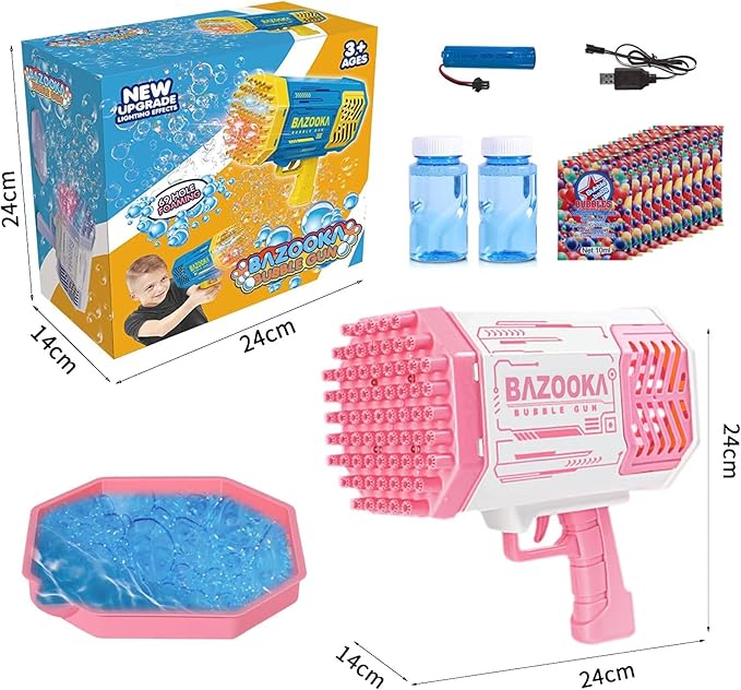 🫧💥 Ultimate 69-Hole Bubble Machine Gun – Light-Up Fun for All Ages! 🎉🔫 - DoorAndSteps E Commerce 