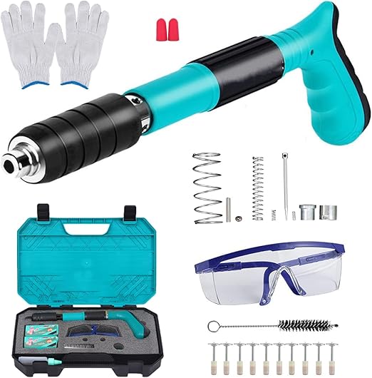 🔨 Heavy-Duty Nailhead Gun Kit – Powerful Concrete Wall Nailer with Full Component Set (58cm Barrel, Spring-Driven, Low Noise) - DoorAndSteps E Commerce 