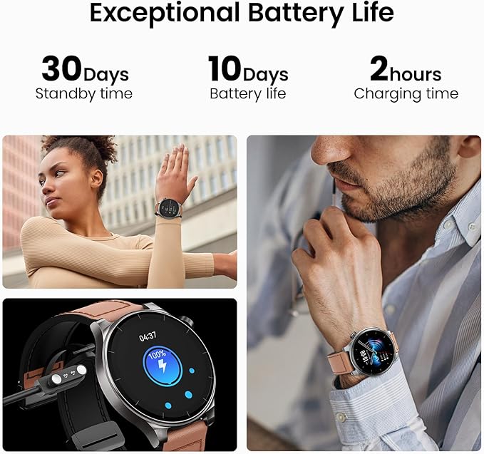 💼✨ Nodizz WT02 Smartwatch – Luxury Meets Innovation! - DoorAndSteps E Commerce 
