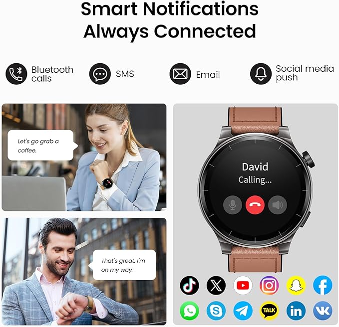 💼✨ Nodizz WT02 Smartwatch – Luxury Meets Innovation! - DoorAndSteps E Commerce 