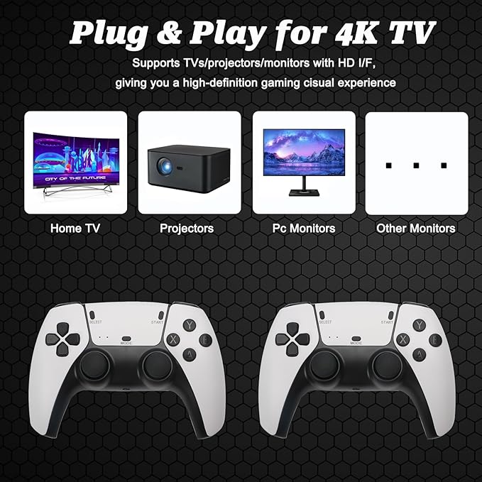 🕹️ Game Console Stick with 2.4G Wireless Controllers 🎮 - DoorAndSteps E Commerce 