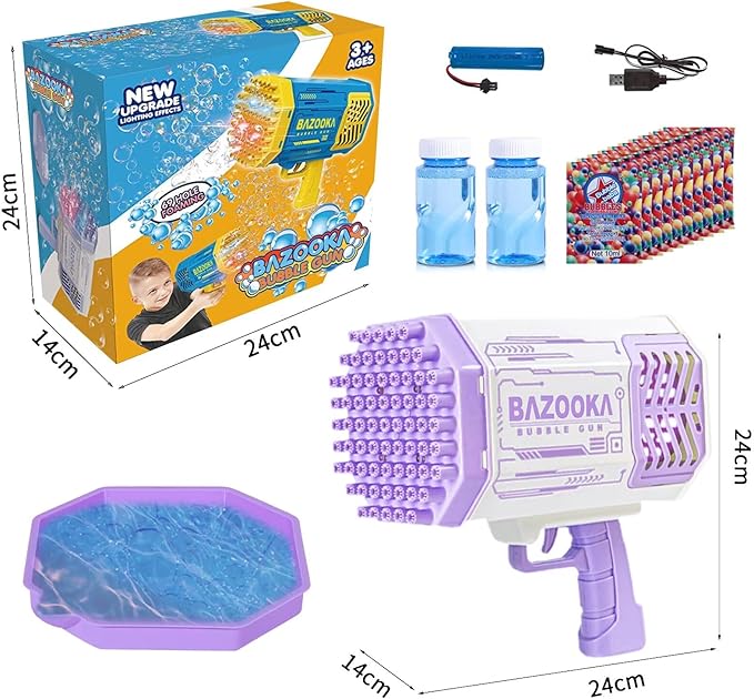 🫧💥 Ultimate 69-Hole Bubble Machine Gun – Light-Up Fun for All Ages! 🎉🔫 - DoorAndSteps E Commerce 