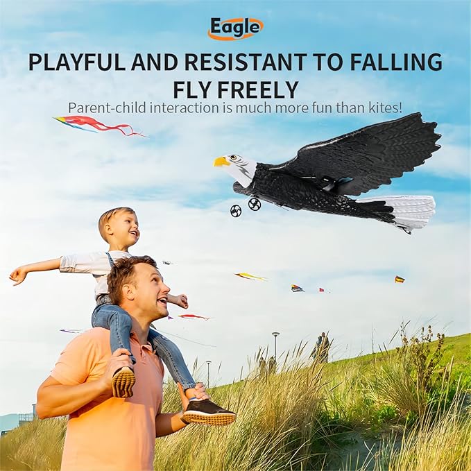 🦅 HW-40 Remote Control Eagle Drone – Realistic Flying Bird Toy with Dual Propellers (Ages 14+) - DoorAndSteps E Commerce 