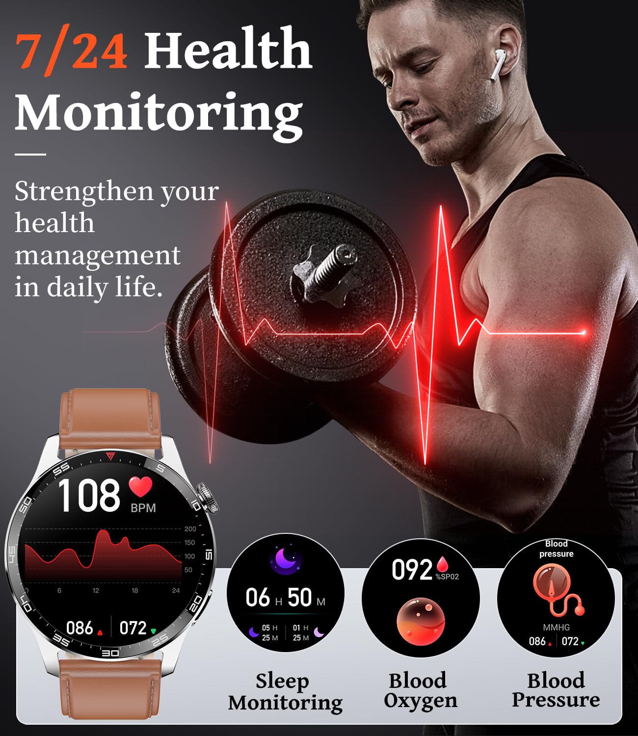 💼✨ Nodizz WT02 Smartwatch – Luxury Meets Innovation! - DoorAndSteps E Commerce 