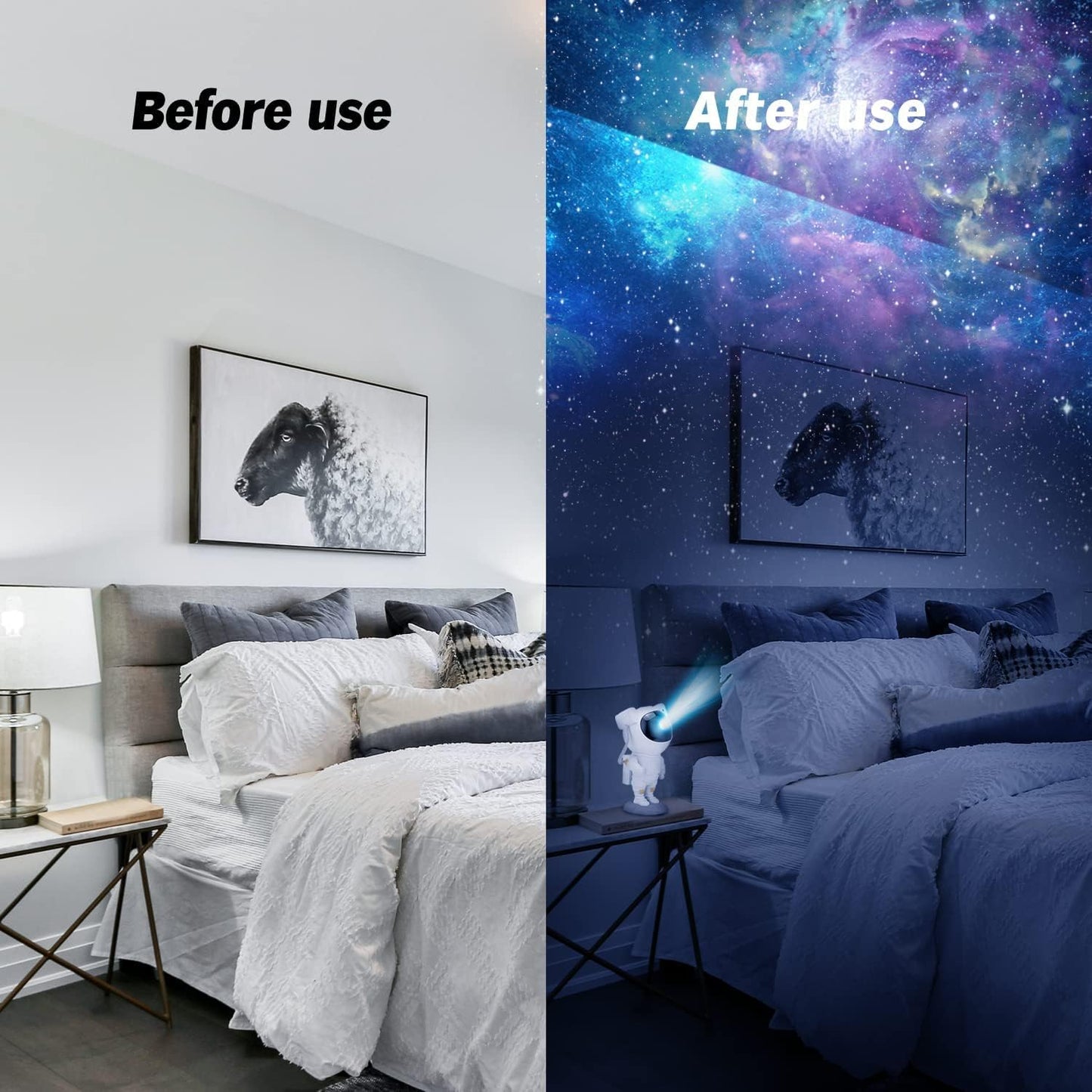 Astronaut Projector Night Light with Timer - DoorAndSteps E Commerce 
