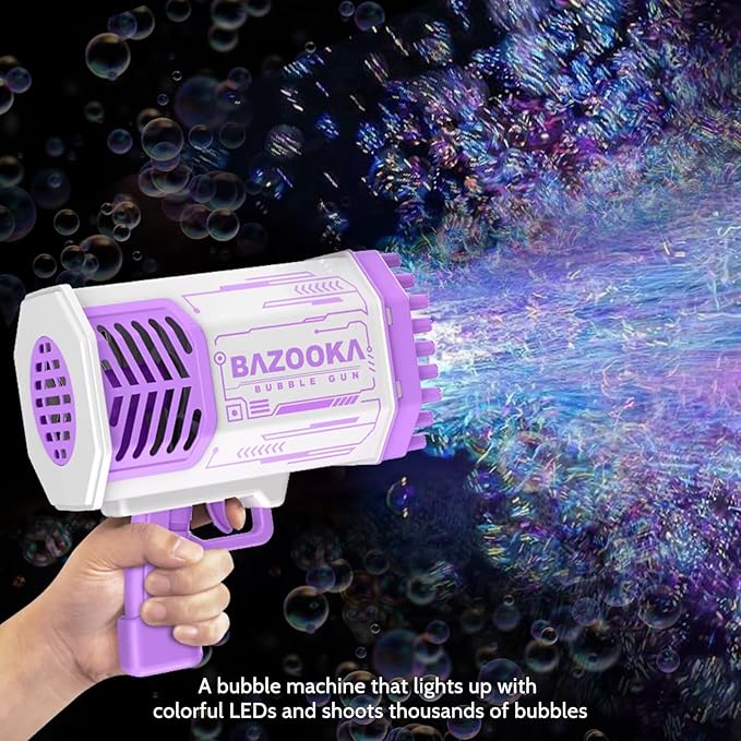 🫧💥 Ultimate 69-Hole Bubble Machine Gun – Light-Up Fun for All Ages! 🎉🔫 - DoorAndSteps E Commerce 