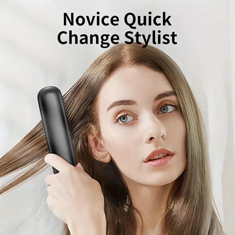 💇‍♀️ Portable & Cordless Hair Straightener Comb – Fast Heating, Anti-Scald Design, LED Display, USB Rechargeable 🔋✨