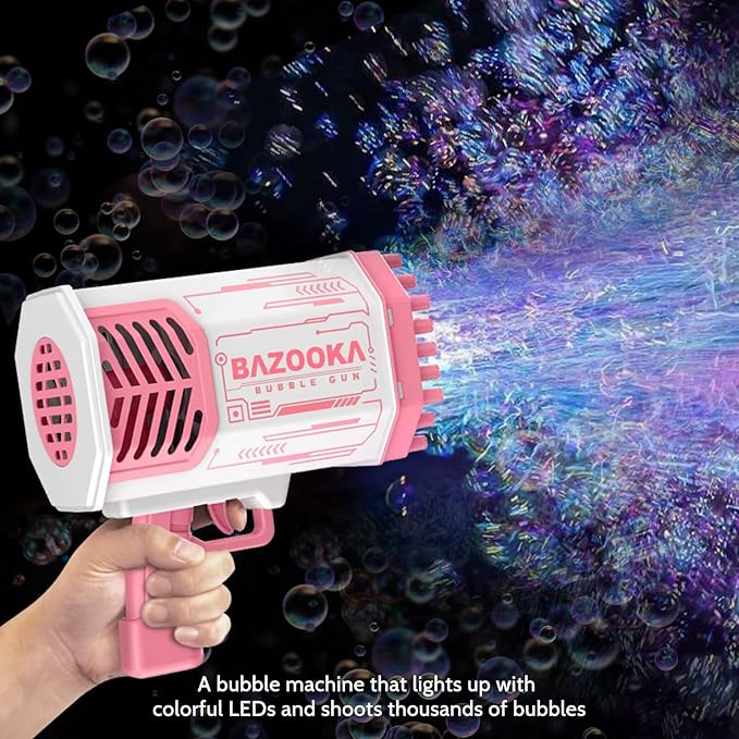 🫧💥 Ultimate 69-Hole Bubble Machine Gun – Light-Up Fun for All Ages! 🎉🔫 - DoorAndSteps E Commerce 