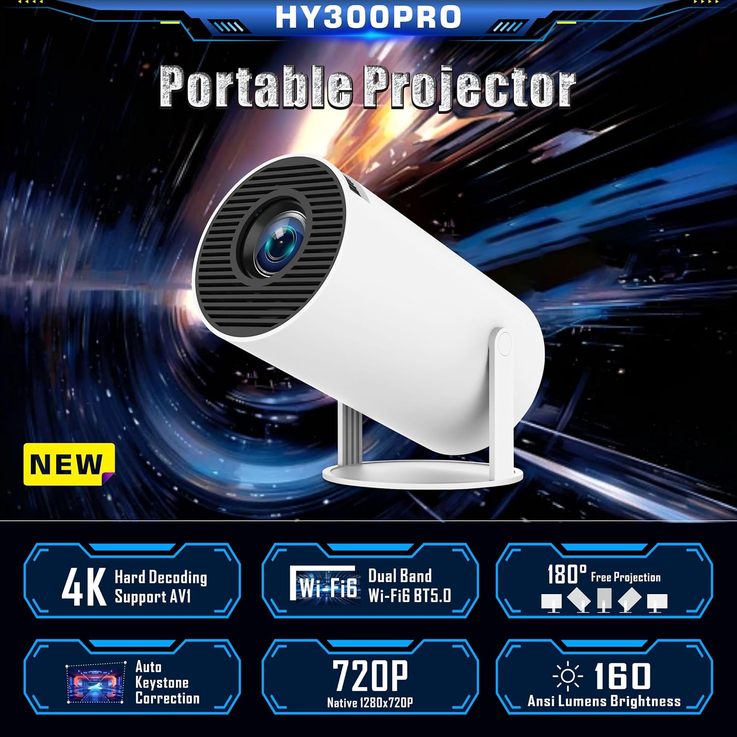 4k HD wifi Projector - DoorAndSteps E Commerce 