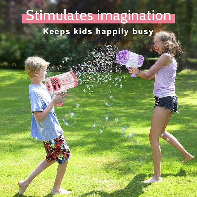 🫧💥 Ultimate 69-Hole Bubble Machine Gun – Light-Up Fun for All Ages! 🎉🔫 - DoorAndSteps E Commerce 