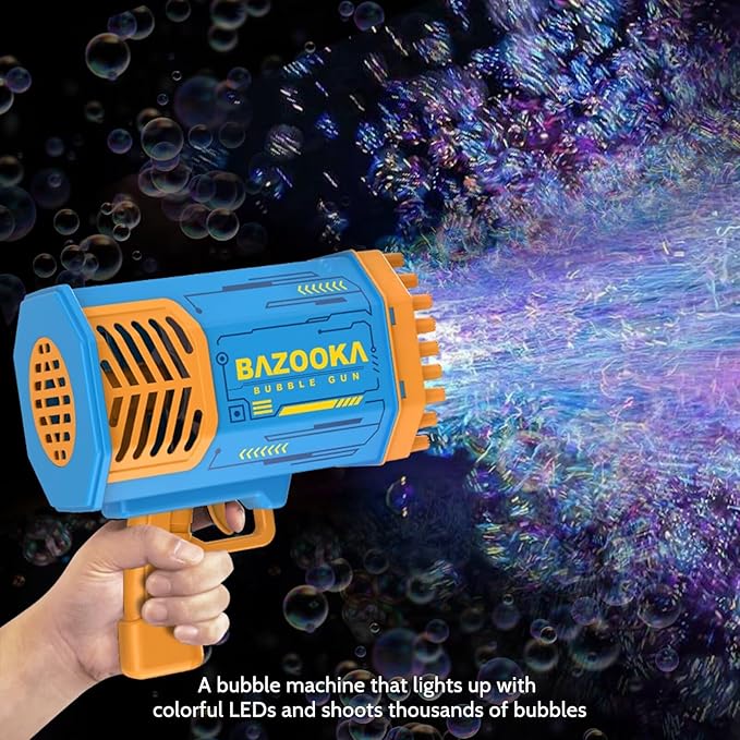 🫧💥 Ultimate 69-Hole Bubble Machine Gun – Light-Up Fun for All Ages! 🎉🔫 - DoorAndSteps E Commerce 