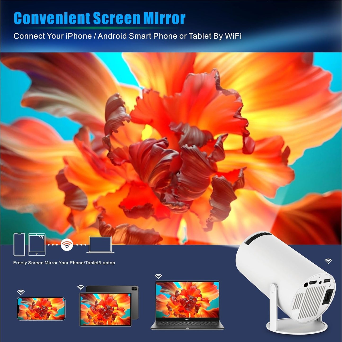 4k HD wifi Projector - DoorAndSteps E Commerce 