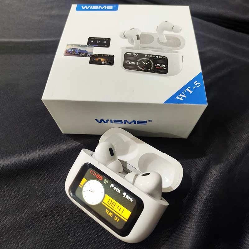 🎧 Wisme WT5 Display Smart Earbuds – Style Meets Smart Sound 💡🎶 - DoorAndSteps E Commerce 