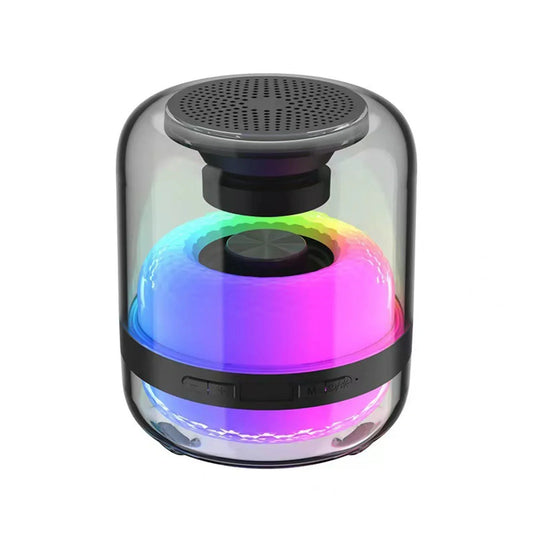 🔊 Colorful LED Glass Light Bluetooth Speaker – Transparent Case, Deep Bass Subwoofer, Portable Outdoor Audio 🌈🎶 - DoorAndSteps E Commerce 