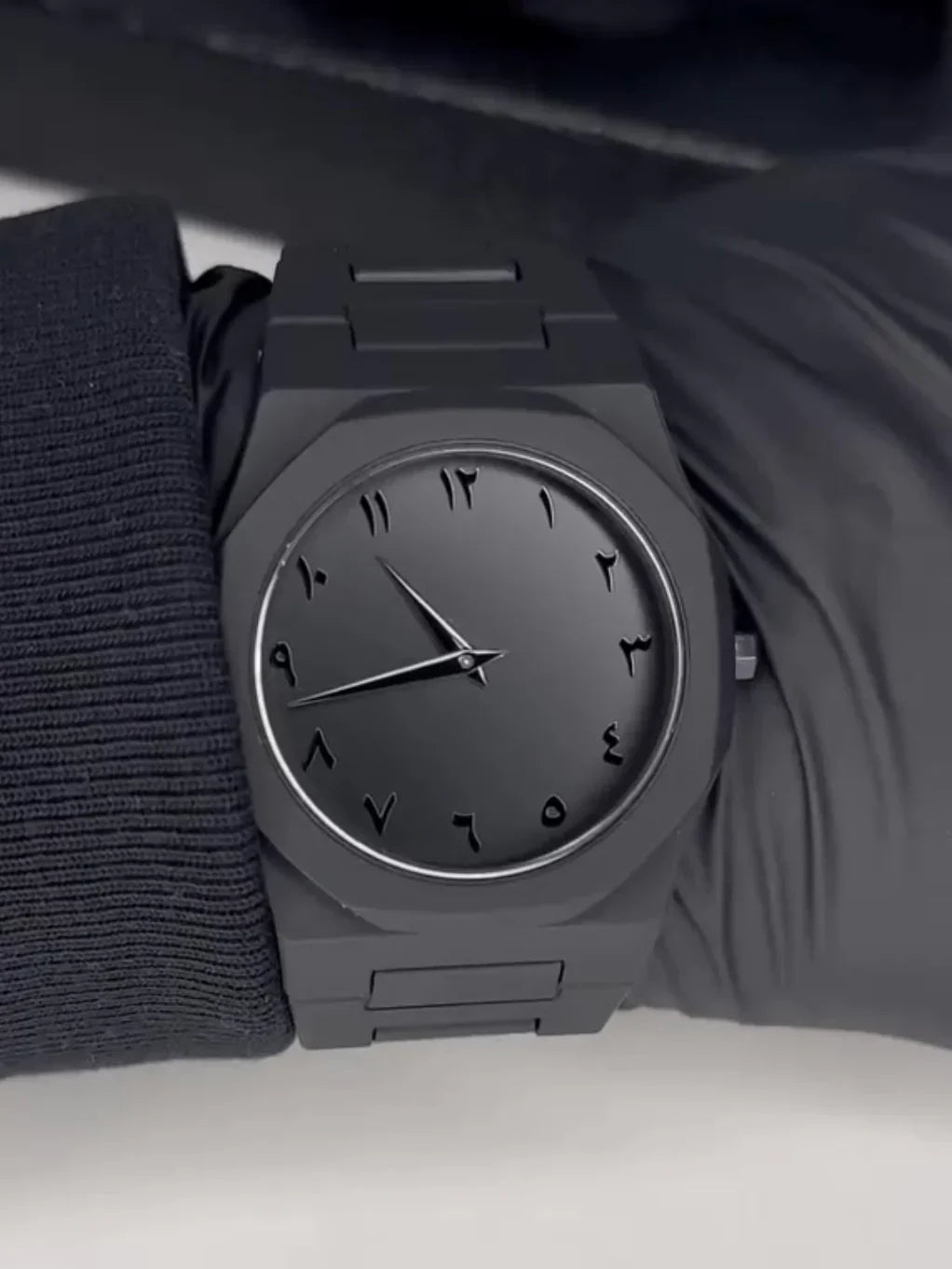 Arabic Black Aura Watch – Sleek Elegance Meets Spiritual Precision - DoorAndSteps E Commerce 
