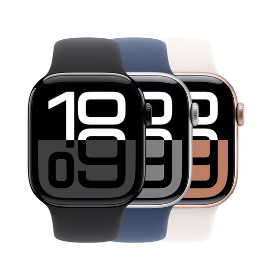 🕒 Apple Pro Series 10 Watch – 46mm Silver Aluminum with Denim Sport Band ⌚💙 - DoorAndSteps E Commerce 