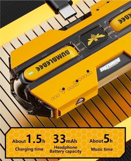 🔊🐝 BumbleBee Transformers Wireless Earbuds