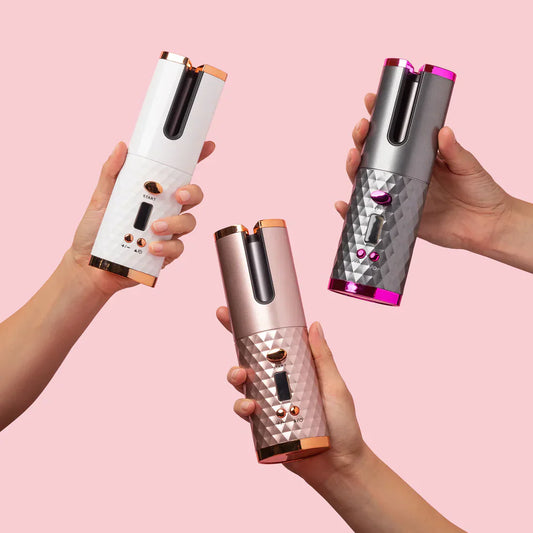 Crazy Beauty Cordless Automatic Wireless Hair Curler Rotating handheld - DoorAndSteps E Commerce 
