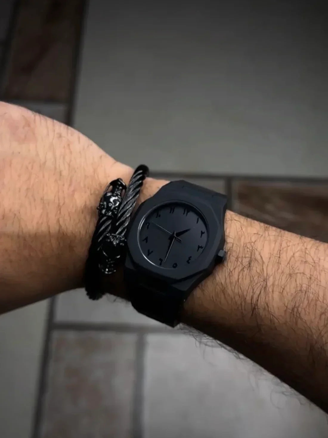 Arabic Black Aura Watch – Sleek Elegance Meets Spiritual Precision - DoorAndSteps E Commerce 