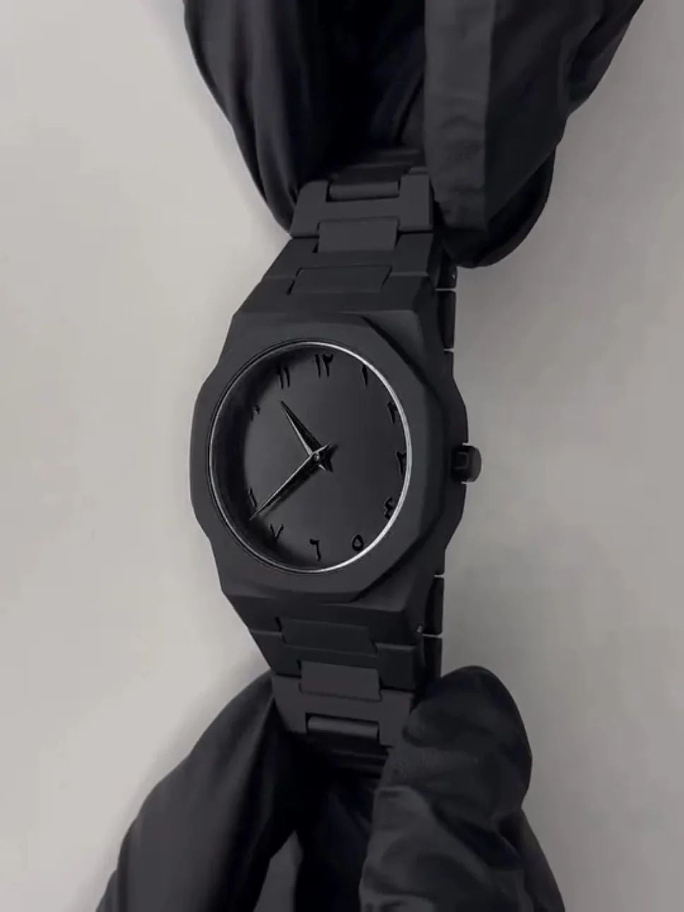Arabic Black Aura Watch – Sleek Elegance Meets Spiritual Precision - DoorAndSteps E Commerce 