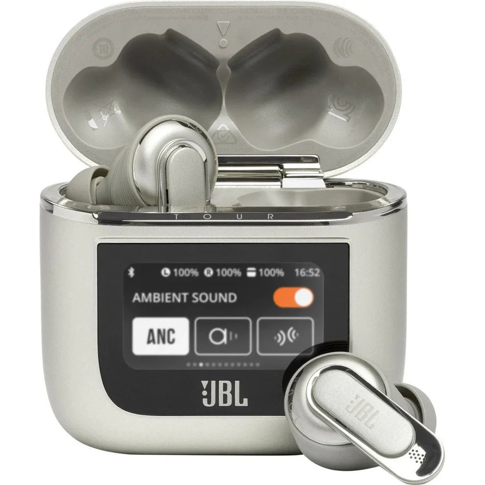 Tour Pro 2, Wireless Active Noise Cancelling(ANC) Earbuds, Smart Case, - Black, Silver