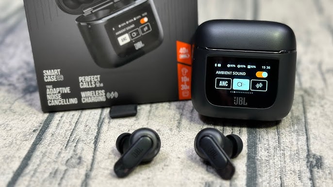 Tour Pro 2, Wireless Active Noise Cancelling(ANC) Earbuds, Smart Case, - Black, Silver